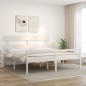 vidaXL Massivholzbett mit Kopfteil Weiß 200x200 cm vidaXL Massivholzbett mit Kopfteil Weiß 200x200 cm