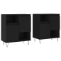 vidaXL Sideboards 2 Stk. Schwarz Holzwerkstoff vidaXL Sideboards 2 Stk. Schwarz Holzwerkstoff