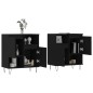 vidaXL Sideboards 2 Stk. Schwarz Holzwerkstoff vidaXL Sideboards 2 Stk. Schwarz Holzwerkstoff