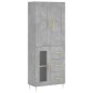 vidaXL Highboard Betongrau 69,5x34x180 cm Holzwerkstoff vidaXL Highboard Betongrau 69,5x34x180 cm Holzwerkstoff