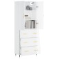 vidaXL Highboard Hochglanz-Weiß 69,5x34x180 cm Holzwerkstoff vidaXL Highboard Hochglanz-Weiß 69,5x34x180 cm Holzwerkstoff