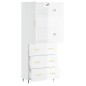 vidaXL Highboard Hochglanz-Weiß 69,5x34x180 cm Holzwerkstoff vidaXL Highboard Hochglanz-Weiß 69,5x34x180 cm Holzwerkstoff