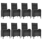 vidaXL 9-tlg. Garten-Essgruppe mit Kissen Schwarz Poly Rattan vidaXL 9-tlg. Garten-Essgruppe mit Kissen Schwarz Poly Rattan