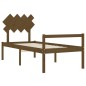 vidaXL Massivholzbett mit Kopfteil Honigbraun 90x200 cm vidaXL Massivholzbett mit Kopfteil Honigbraun 90x200 cm