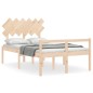 vidaXL Seniorenbett mit Kopfteil Massivholz vidaXL Seniorenbett mit Kopfteil Massivholz
