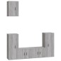 vidaXL 5-tlg. TV-Schrank-Set Grau Sonoma Holzwerkstoff vidaXL 5-tlg. TV-Schrank-Set Grau Sonoma Holzwerkstoff