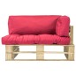 vidaXL Outdoor-Sofa Paletten mit Kissen in Rot Kiefernholz vidaXL Outdoor-Sofa Paletten mit Kissen in Rot Kiefernholz