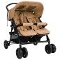 Zwillingskinderwagen Taupe Stahl Zwillingskinderwagen Taupe Stahl