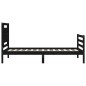 vidaXL Massivholzbett mit Kopfteil Schwarz 100x200 cm vidaXL Massivholzbett mit Kopfteil Schwarz 100x200 cm