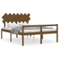 vidaXL Massivholzbett mit Kopfteil Honigbraun 140x190 cm vidaXL Massivholzbett mit Kopfteil Honigbraun 140x190 cm