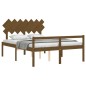 vidaXL Massivholzbett mit Kopfteil Honigbraun 140x190 cm vidaXL Massivholzbett mit Kopfteil Honigbraun 140x190 cm