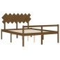 vidaXL Massivholzbett mit Kopfteil Honigbraun 140x190 cm vidaXL Massivholzbett mit Kopfteil Honigbraun 140x190 cm