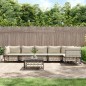 vidaXL 7-tlg. Garten-Lounge-Set mit Kissen Anthrazit Poly Rattan vidaXL 7-tlg. Garten-Lounge-Set mit Kissen Anthrazit Poly Rattan