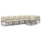 vidaXL 7-tlg. Garten-Lounge-Set mit Kissen Anthrazit Poly Rattan vidaXL 7-tlg. Garten-Lounge-Set mit Kissen Anthrazit Poly Rattan
