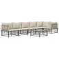 vidaXL 7-tlg. Garten-Lounge-Set mit Kissen Anthrazit Poly Rattan vidaXL 7-tlg. Garten-Lounge-Set mit Kissen Anthrazit Poly Rattan