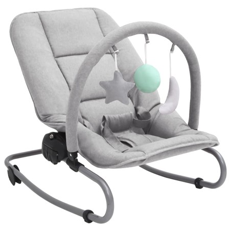 Babywippe Hellgrau Stahl