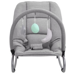 Babywippe Hellgrau Stahl