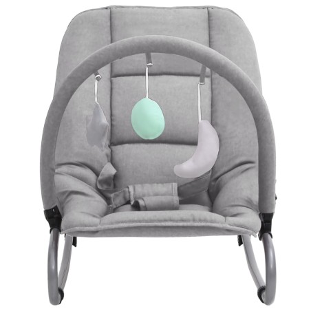 Babywippe Hellgrau Stahl