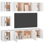 vidaXL 7-tlg. TV-Schrank-Set Weiß Holzwerkstoff vidaXL 7-tlg. TV-Schrank-Set Weiß Holzwerkstoff