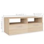 vidaXL 2 Stk. TV-Schränke Holzwerkstoff 95x35x36 cm Eiche vidaXL 2 Stk. TV-Schränke Holzwerkstoff 95x35x36 cm Eiche