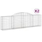 vidaXL Gabionen mit Hochbogen 2 Stk. 300x30x80/100 cm Verzinktes Eisen vidaXL Gabionen mit Hochbogen 2 Stk. 300x30x80/100 cm Verzinktes Eisen