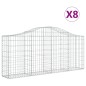 vidaXL Gabionen mit Hochbogen 8 Stk. 200x30x80/100 cm Verzinktes Eisen vidaXL Gabionen mit Hochbogen 8 Stk. 200x30x80/100 cm Verzinktes Eisen
