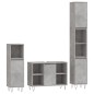 vidaXL 3-tlg. Badmöbel-Set Betongrau Holzwerkstoff vidaXL 3-tlg. Badmöbel-Set Betongrau Holzwerkstoff