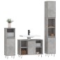 vidaXL 3-tlg. Badmöbel-Set Betongrau Holzwerkstoff vidaXL 3-tlg. Badmöbel-Set Betongrau Holzwerkstoff