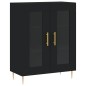 vidaXL Highboard Schwarz 69,5x34x180 cm Holzwerkstoff vidaXL Highboard Schwarz 69,5x34x180 cm Holzwerkstoff