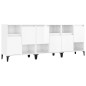 vidaXL Sideboards 3 Stk. Hochglanz-Weiß 60x35x70 cm Holzwerkstoff vidaXL Sideboards 3 Stk. Hochglanz-Weiß 60x35x70 cm Holzwerkstoff