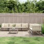 vidaXL 8-tlg. Garten-Lounge-Set mit Kissen Anthrazit Poly Rattan vidaXL 8-tlg. Garten-Lounge-Set mit Kissen Anthrazit Poly Rattan