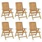 vidaXL Gartenstühle mit Kissen 6 Stk. Massivholz Teak vidaXL Gartenstühle mit Kissen 6 Stk. Massivholz Teak