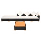 vidaXL 6-tlg. Garten-Lounge-Set mit Auflagen Poly Rattan Schwarz vidaXL 6-tlg. Garten-Lounge-Set mit Auflagen Poly Rattan Schwarz