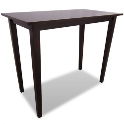 vidaXL Hölzerner Stehtisch und 4 Barhocker braun