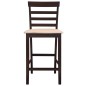 vidaXL Hölzerner Stehtisch und 4 Barhocker braun vidaXL Hölzerner Stehtisch und 4 Barhocker braun