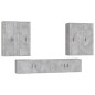 vidaXL 6-tlg. TV-Schrank-Set Betongrau Holzwerkstoff vidaXL 6-tlg. TV-Schrank-Set Betongrau Holzwerkstoff