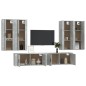 vidaXL 6-tlg. TV-Schrank-Set Betongrau Holzwerkstoff vidaXL 6-tlg. TV-Schrank-Set Betongrau Holzwerkstoff