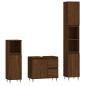 vidaXL 3-tlg. Badmöbel-Set Braun Eichen-Optik Holzwerkstoff vidaXL 3-tlg. Badmöbel-Set Braun Eichen-Optik Holzwerkstoff