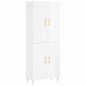 vidaXL Highboard Hochglanz-Weiß 69,5x34x180 cm Holzwerkstoff vidaXL Highboard Hochglanz-Weiß 69,5x34x180 cm Holzwerkstoff