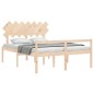 vidaXL Seniorenbett mit Kopfteil 140x200 cm Massivholz vidaXL Seniorenbett mit Kopfteil 140x200 cm Massivholz