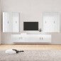 vidaXL 6-tlg. TV-Schrank-Set Hochglanz-Weiß Holzwerkstoff vidaXL 6-tlg. TV-Schrank-Set Hochglanz-Weiß Holzwerkstoff