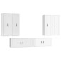 vidaXL 6-tlg. TV-Schrank-Set Hochglanz-Weiß Holzwerkstoff vidaXL 6-tlg. TV-Schrank-Set Hochglanz-Weiß Holzwerkstoff