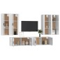 vidaXL 6-tlg. TV-Schrank-Set Hochglanz-Weiß Holzwerkstoff vidaXL 6-tlg. TV-Schrank-Set Hochglanz-Weiß Holzwerkstoff