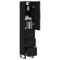 vidaXL Highboard Schwarz 34,5x34x180 cm Holzwerkstoff vidaXL Highboard Schwarz 34,5x34x180 cm Holzwerkstoff