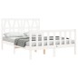 vidaXL Massivholzbett mit Kopfteil Weiß 140x190 cm vidaXL Massivholzbett mit Kopfteil Weiß 140x190 cm