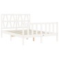 vidaXL Massivholzbett mit Kopfteil Weiß 140x190 cm vidaXL Massivholzbett mit Kopfteil Weiß 140x190 cm