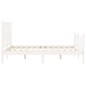 vidaXL Massivholzbett mit Kopfteil Weiß 140x190 cm vidaXL Massivholzbett mit Kopfteil Weiß 140x190 cm