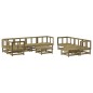 vidaXL 10-tlg. Garten-Lounge-Set mit Kissen Kiefernholz Imprägniert vidaXL 10-tlg. Garten-Lounge-Set mit Kissen Kiefernholz Imprägniert