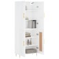 vidaXL Highboard Hochglanz-Weiß 69,5x34x180 cm Holzwerkstoff vidaXL Highboard Hochglanz-Weiß 69,5x34x180 cm Holzwerkstoff