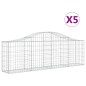 vidaXL Gabionen mit Hochbogen 5 Stk. 200x30x60/80 cm Verzinktes Eisen vidaXL Gabionen mit Hochbogen 5 Stk. 200x30x60/80 cm Verzinktes Eisen